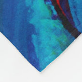 Blaues und rotes Rad Fleecedecke (Ecke)