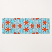 Blaues und rotes Sternmuster Yogamatte (Vorderseite (Horizontal))