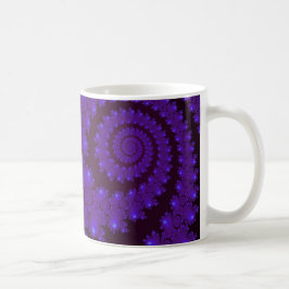 Blaues und schwarzes gewundenes Fraktal Kaffeetasse