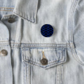 Blaues und schwarzes Rautenmuster Button (Beispiel)