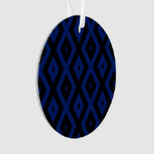 Blaues und schwarzes Rautenmuster Ornament (Vorderseite)