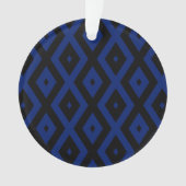 Blaues und schwarzes Rautenmuster Ornament (Vorderseite)