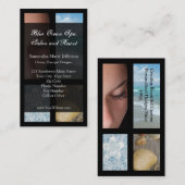 Blaues und schwarzes visitenkarte (Vorne/Hinten)