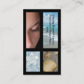 Blaues und schwarzes visitenkarte (Rückseite)