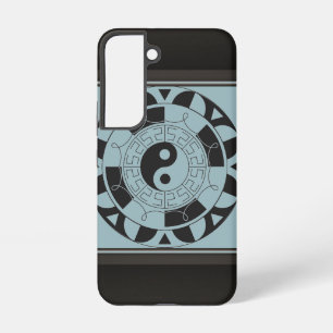 Blaues und schwarzes Yin-Yang-Symbol Samsung Galaxy Hülle