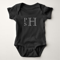 Blaues und silbernes abby mit Monogramm
