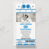 Blaues und silbernes einladung (Vorderseite)