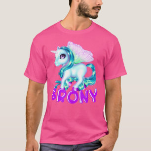 Blaues und violettes Brony-Cosplay-Pony T-Shirt