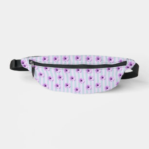 Blaues und violettes Gänseblümchenmuster Bauchtasche