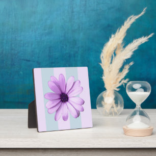 Blaues und violettes Gänseblümchenmuster Fotoplatte