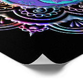 Blaues und violettes Mandala Poster (Ecke)