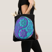 Blaues und violettes Yin Yang Tasche (Von Nahem)