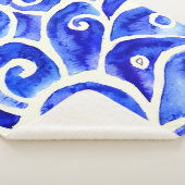 Blaues und weißes Abstraktes Muster für die Curry- Sherpadecke (3/4)