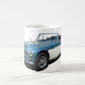 Blaues und weißes Austin Healey 3000 Sportwagen Kaffeetasse (Mittel)