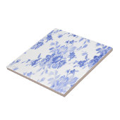 Blaues und weißes Blumen-Muster Fliese (Seite)