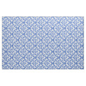 Blaues und weißes Blumendamast-Muster-Gewebe Stoff (Fat Quarter (45,7 x 55,9 cm))