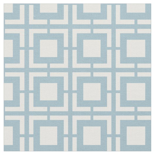 Blaues und weißes Breeze Blockmuster aus dem Mitte Stoff (Nahaufnahme)