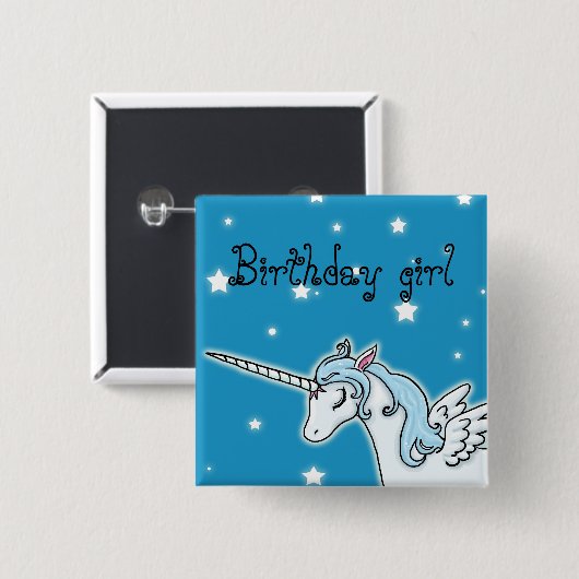 Blaues und weißes button (Vorne & Hinten)