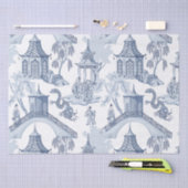 Blaues und weißes chinesisches Musterpapier Seidenpapier (Handwerk)