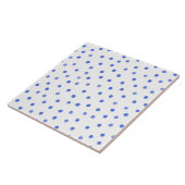 Blaues und weißes Confetti-Punkt-Muster Fliese (Seite)