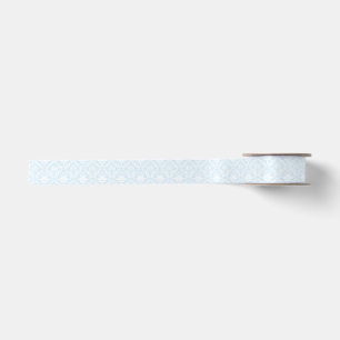 Blaues und weißes Damast - Elegant floral Satinband