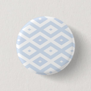 Blaues und weißes Diamantmuster Button