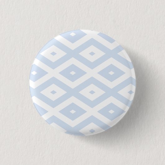 Blaues und weißes Diamantmuster Button (Vorderseite)