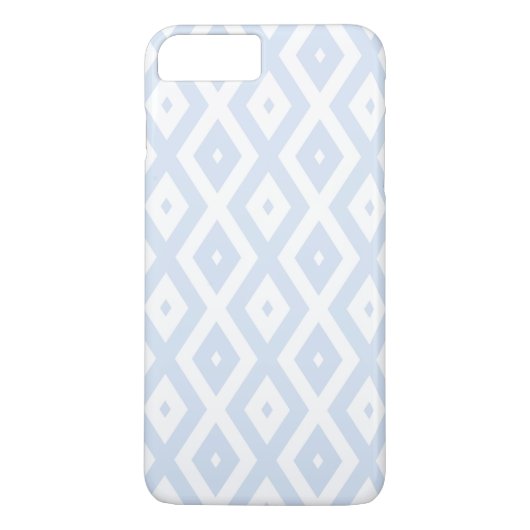 Blaues und weißes Diamantmuster Case-Mate iPhone Hülle (Rückseite)
