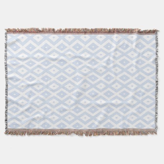 Blaues und weißes Diamantmuster Decke (Vorderseite)
