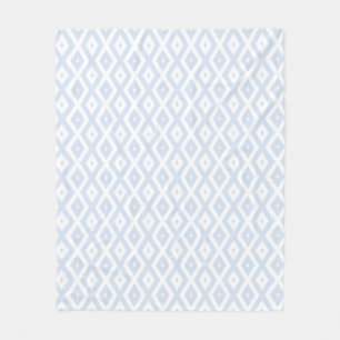 Blaues und weißes Diamantmuster Fleecedecke