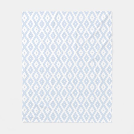 Blaues und weißes Diamantmuster Fleecedecke (Vorderseite)