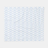 Blaues und weißes Diamantmuster Fleecedecke (Vorderseite (Horizontal))