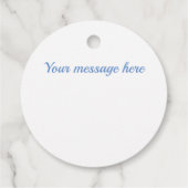 Blaues und weißes Diamantmuster Geschenkanhänger (Rückseite)