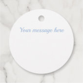 Blaues und weißes Diamantmuster Geschenkanhänger (Rückseite)