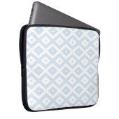 Blaues und weißes Diamantmuster Laptopschutzhülle (Vorne Rechts)