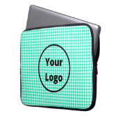 Blaues und weißes Diamantmuster Laptopschutzhülle (Vorderseite Links)