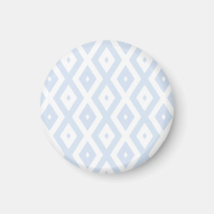 Blaues und weißes Diamantmuster Magnet
