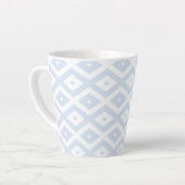 Blaues und weißes Diamantmuster Milchtasse (Linke Ecke)