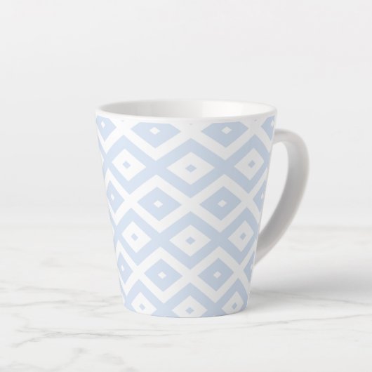 Blaues und weißes Diamantmuster Milchtasse (Rechte Ecke)