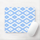 Blaues und weißes Diamantmuster Mousepad (Mit Mouse)