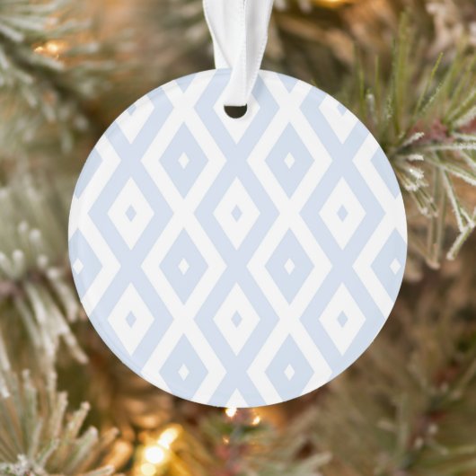 Blaues und weißes Diamantmuster Ornament (Baum)