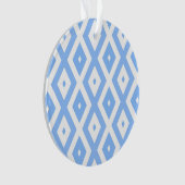 Blaues und weißes Diamantmuster Ornament (Vorderseite)