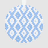 Blaues und weißes Diamantmuster Ornament (Rückseite)