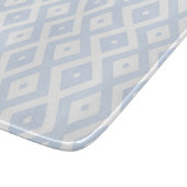 Blaues und weißes Diamantmuster Schneidebrett (Ecke)