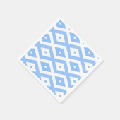 Blaues und weißes Diamantmuster Serviette (Ecke)