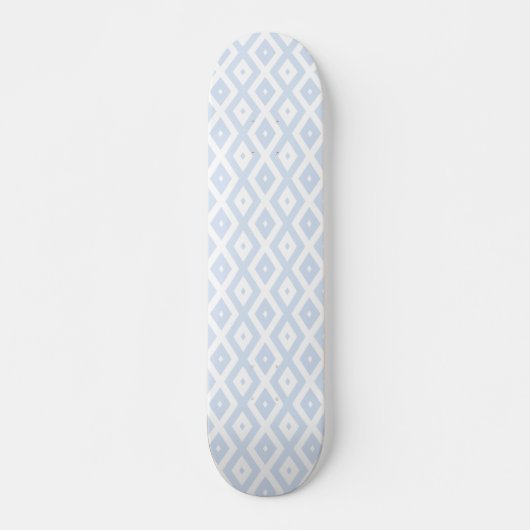 Blaues und weißes Diamantmuster Skateboard (Vorne)