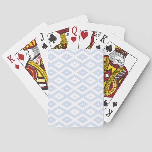 Blaues und weißes Diamantmuster Spielkarten (Rückseite)