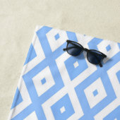 Blaues und weißes Diamantmuster Strandtuch (Beispiel)