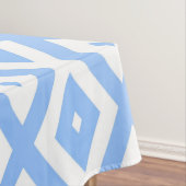 Blaues und weißes Diamantmuster Tischdecke (Beispiel)