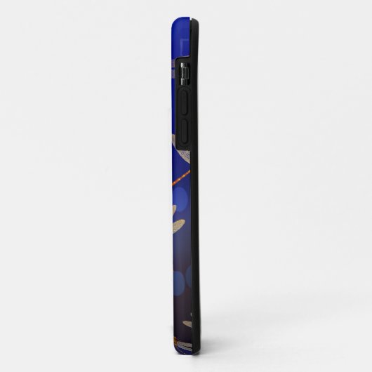 Blaues und weißes Drachenfliegermuster, Case-Mate iPhone Hülle (Hinten/Links)